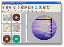 CD Label Maker - select background