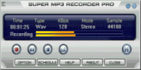 Super MP3 Recorder, record audio to mp3