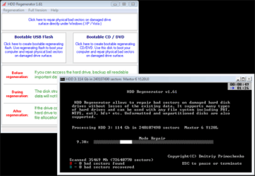 HDD Regenerator Main Interface